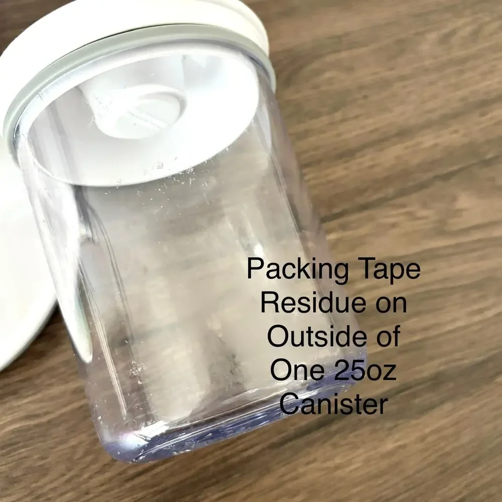 Food Saver Canisters With Lids - 25oz and 50oz - Clear White